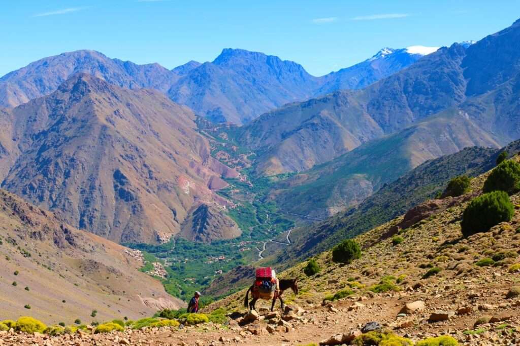 Hiking in the Atlas Mountains near Imlil