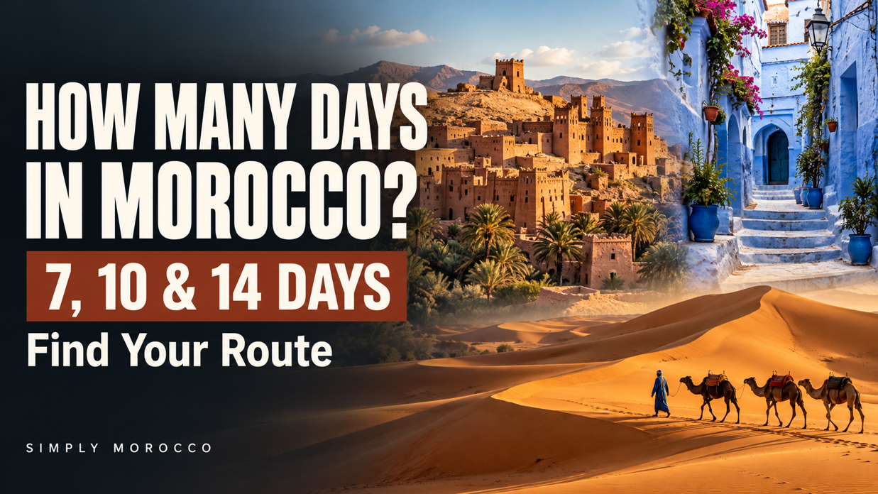 How Many Days in Morocco? 7, 10 and 14 Day Routes How Many Days in Morocco? 7, 10 and 14 Day Routes